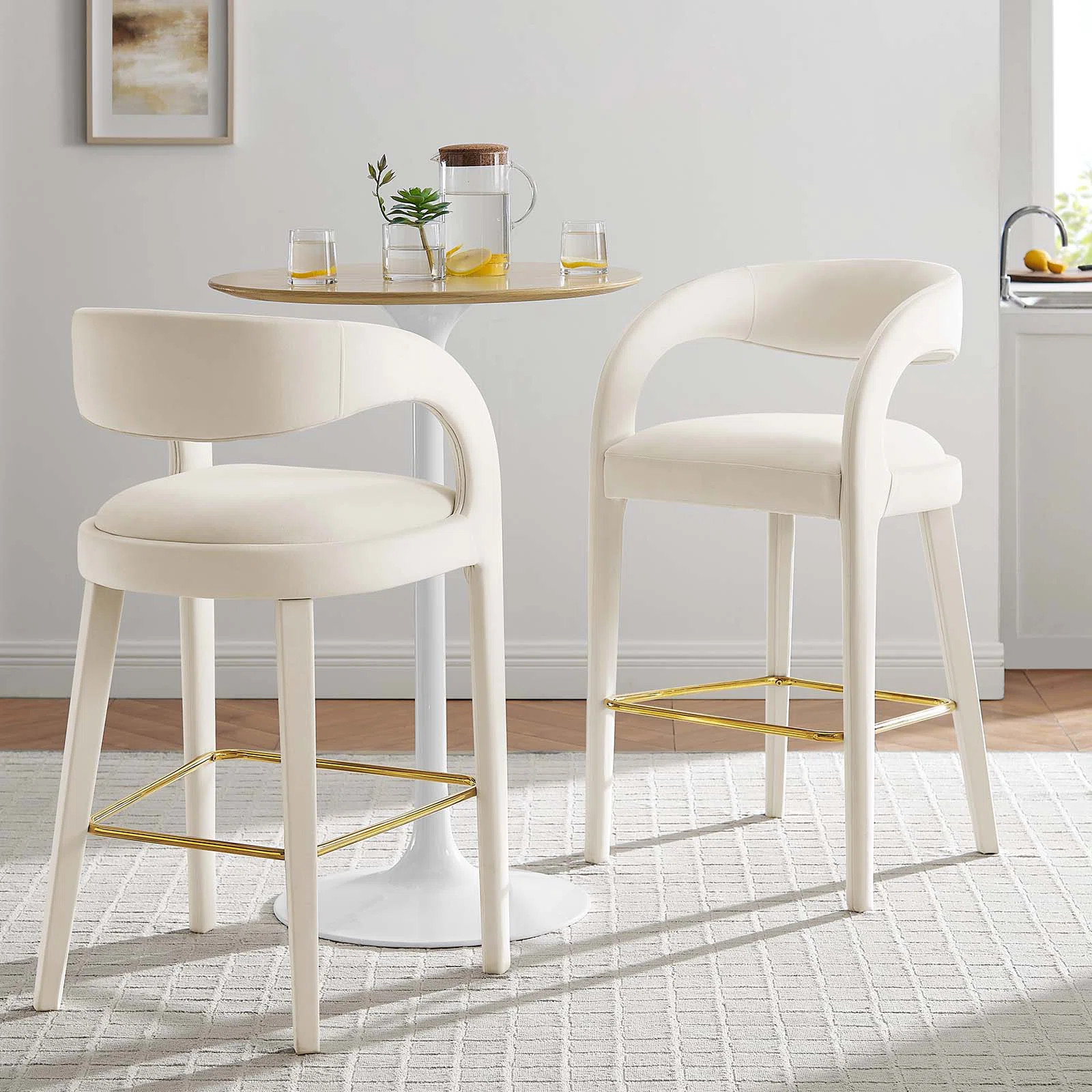 Modway Pinnacle Upholstered Stool (Set of 2) | Wayfair North America