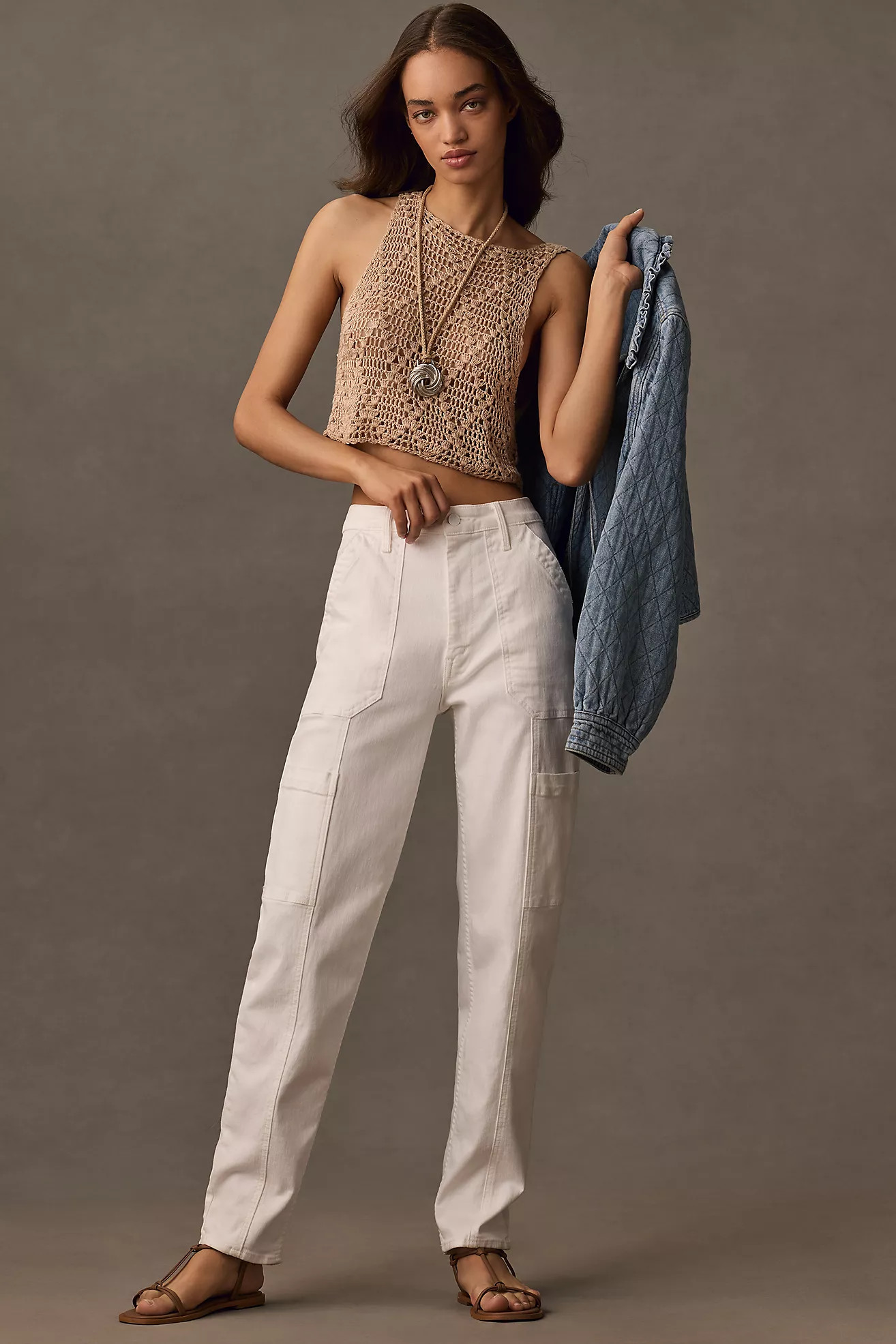 MOTHER The Private Double Pocket Straight-Leg Cargo Jeans | Anthropologie (US)