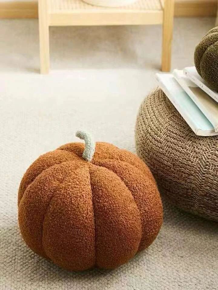 1pc Pumpkin Shaped Decorative Pillow, Cute Polyester Throw Pillow For Home | SHEIN
