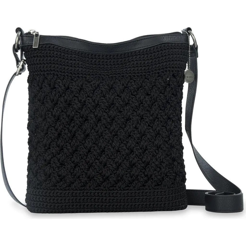 The Sak Lucia Crossbody Hand Crochet Bag in Black Cozy at Nordstrom | Nordstrom