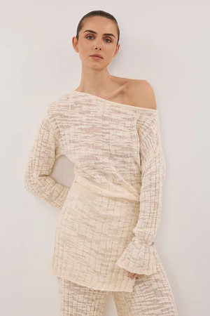 CIA NATURAL LONG SLEEVE KNIT TOP | DISSH