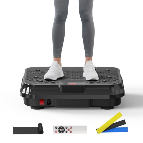 Vibration Plate Exercise Machine, Vibrating Plate for Lymphatic Drainage, 400 Lbs Capacity 250 Speed Levels Whole Body Fat Burner Weight Loss Shake Board, Vibrate Platform Machine | Amazon (US)