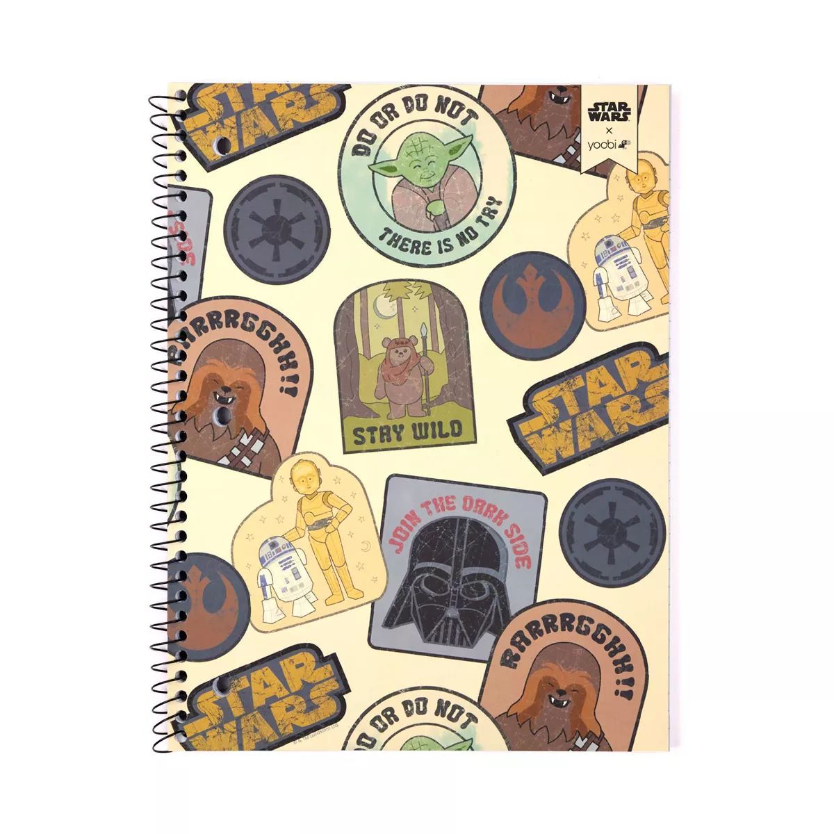 100 Page College Ruled 1 Subject Notebook 8.25"x10.5" Star Wars Patches - Yoobi™ | Target