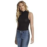 Jessica Simpson Women's Lela Mock Turtleneck Bodysuit Top, Black, X-Small | Amazon (US)