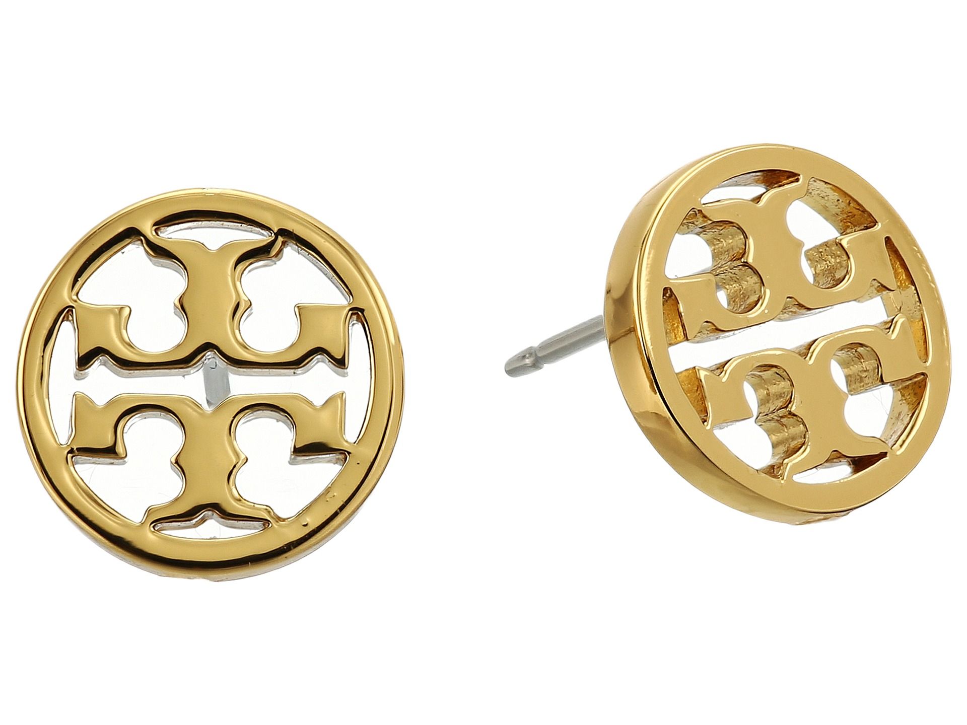 Tory Burch Logo Circle-Stud Earrings | Zappos