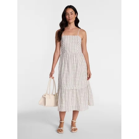 Time and Tru Women s Sleeveless Eyelet Cotton Midi Dress  Sizes XS-XXXL | Walmart (US)