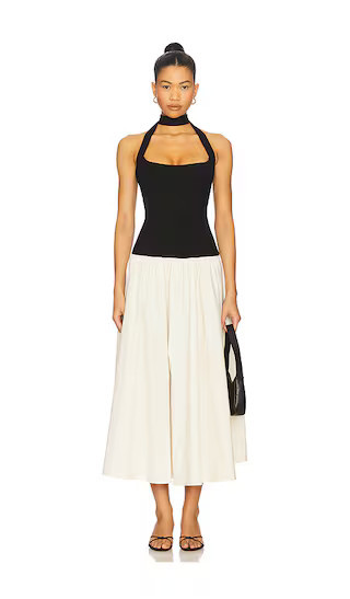 Camila Coelho Andrade Midi Dress in Black,White. - size M | Revolve Clothing (Global)