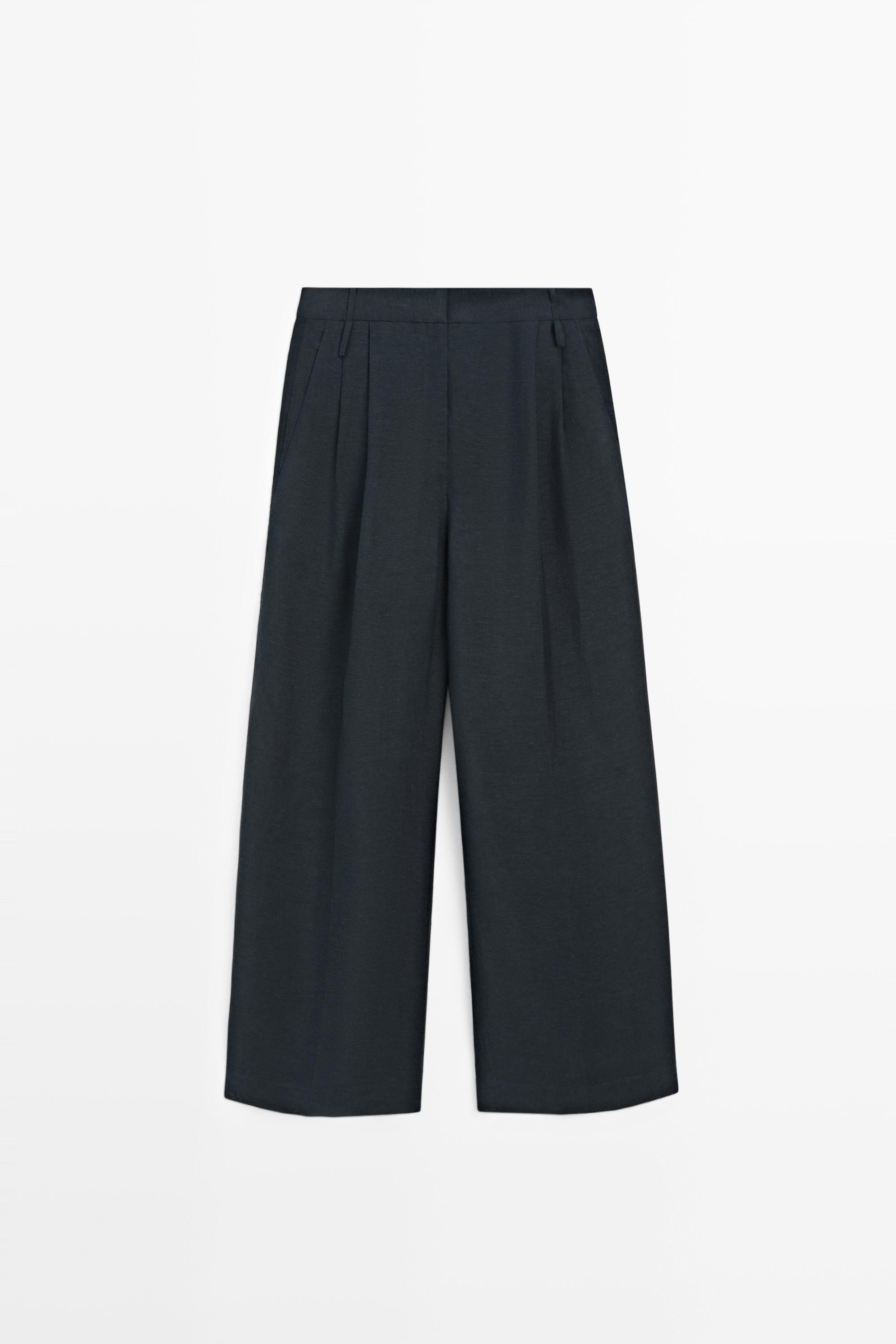 Flowing semi-sheer pants - STUDIO | Massimo Dutti UK