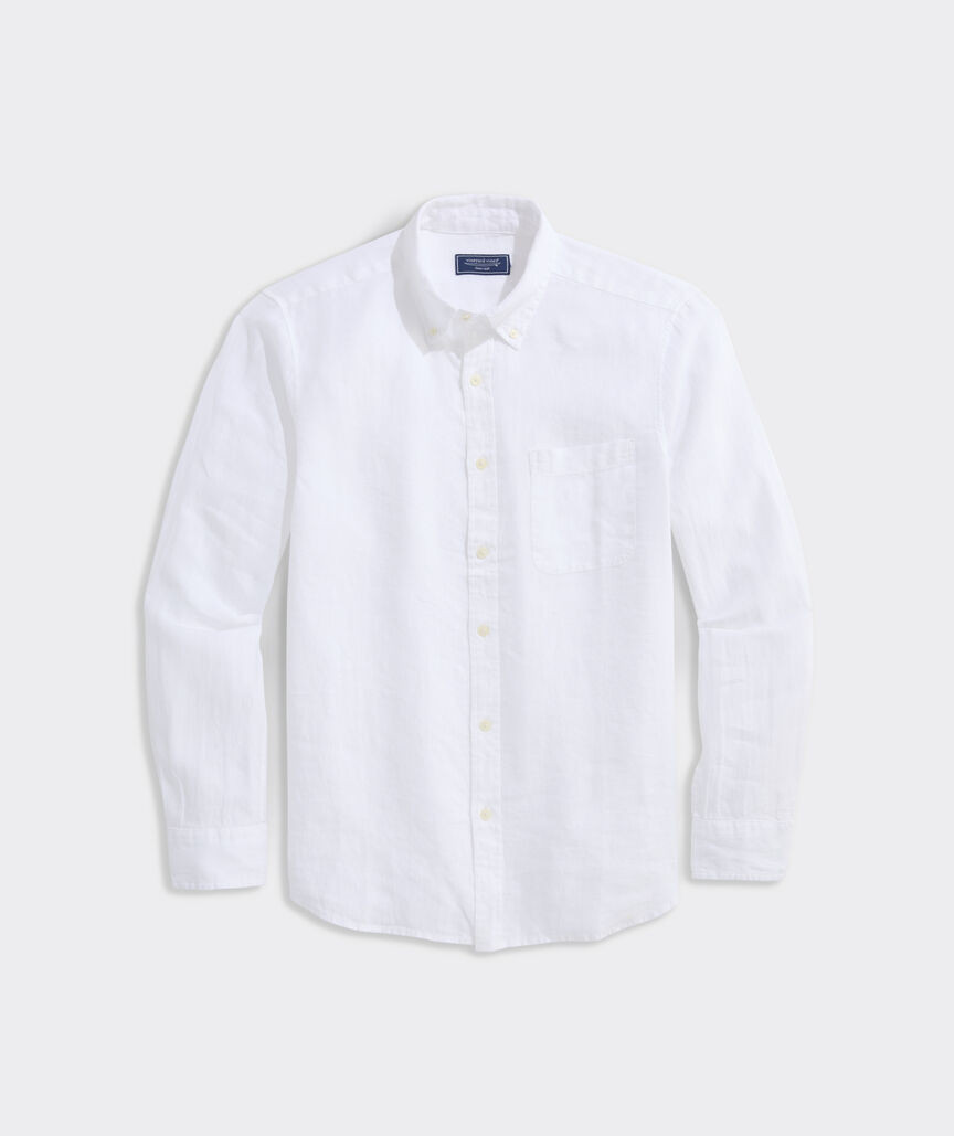 Surfside Solid Linen Shirt | vineyard vines