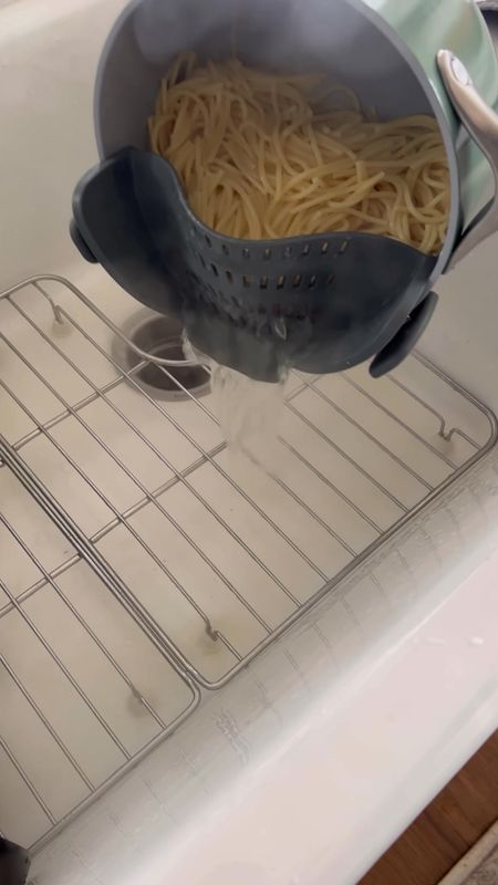 Clip On pasta strainer drainer colander spaghetti pot strain kitchen gadgets tools Amazon finds 

#LTKGiftGuide #LTKFind #LTKhome