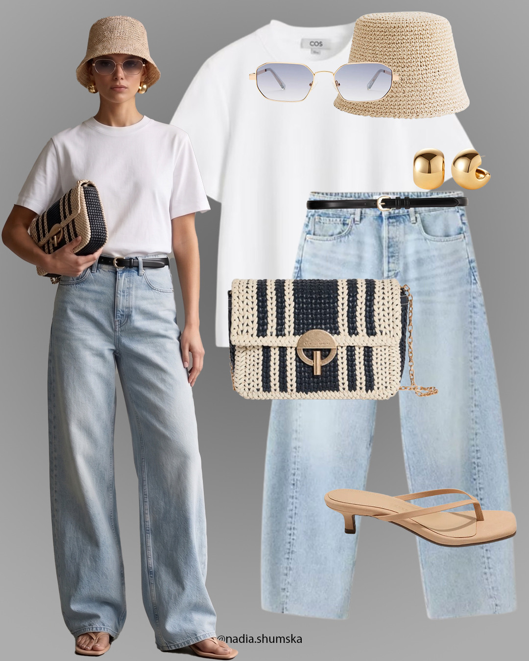 White t-shirt summer outfit #summerlooks #summeroutfits #trendyoutfit #stylishlook 

 #LTKootd