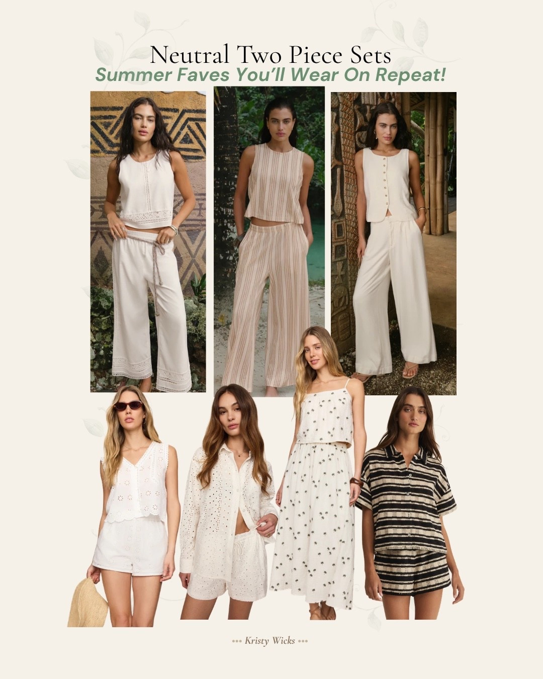 Neutral Two Piece Sets! 
Summer Faves You’ll Wear On Repeat!

#LTKTravel #LTKWorkwear #LTKootd