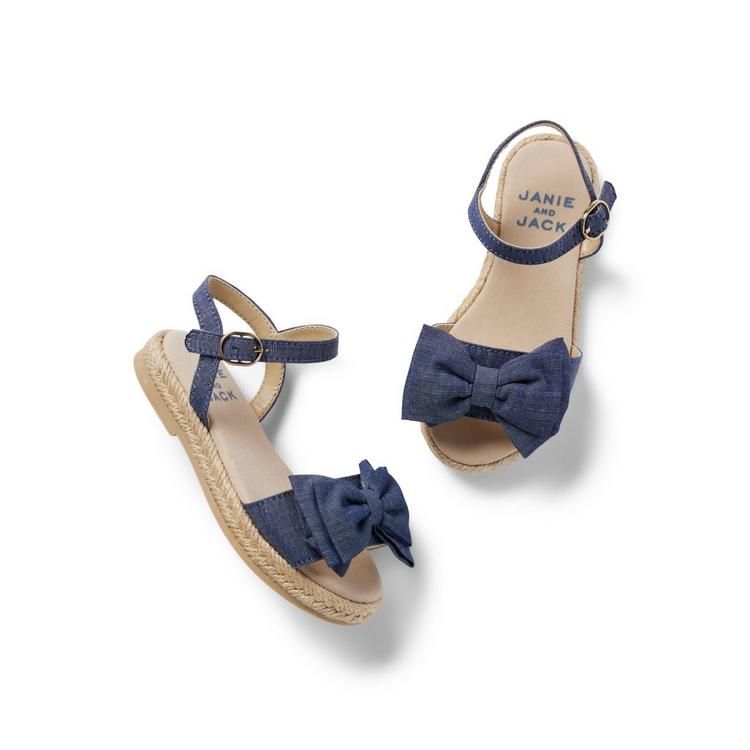 Chambray Bow Espadrille | Janie and Jack