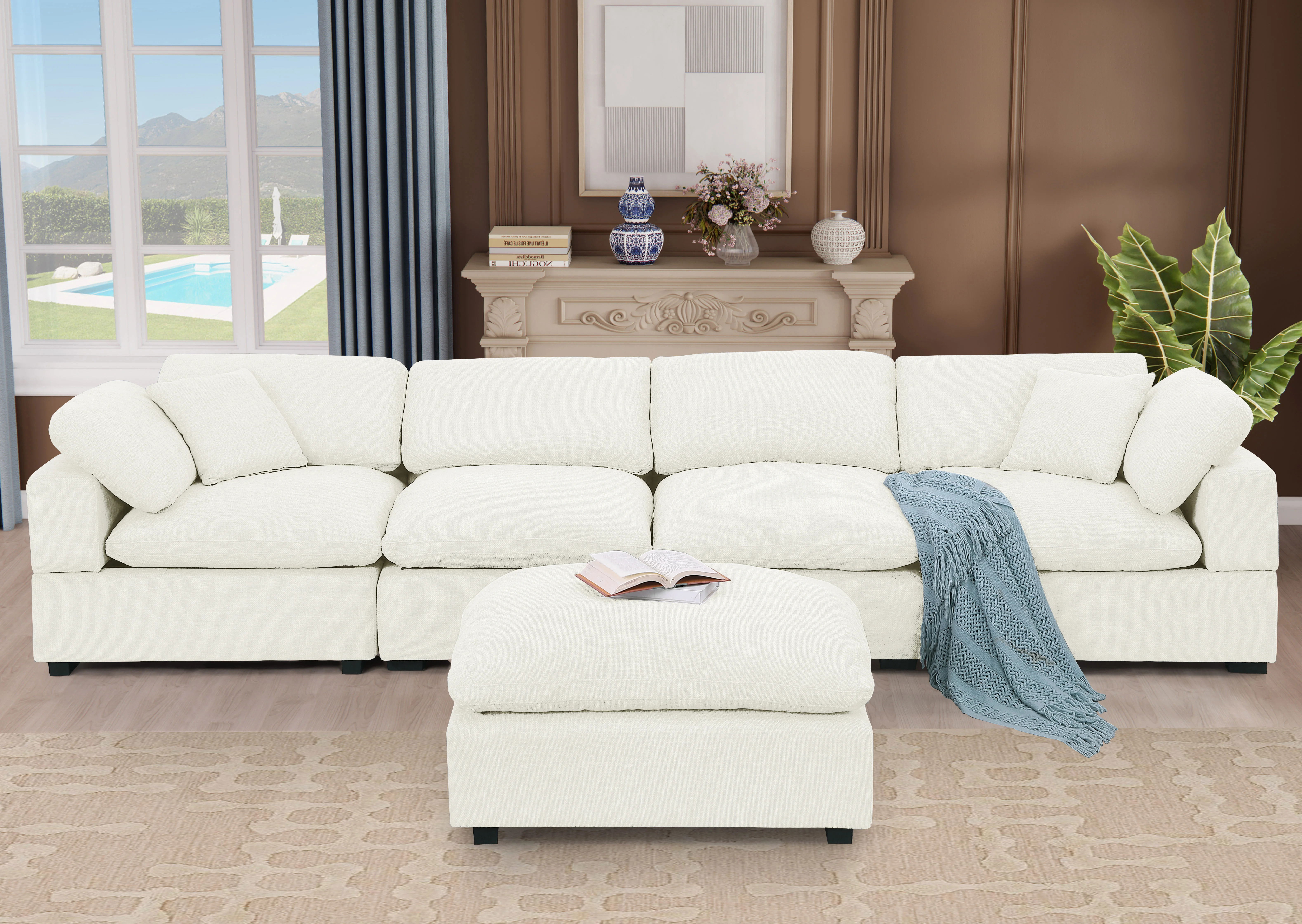 Wilroy 6-piece Comfy U-shaped Sofa Couch Reversible Chaise Sectional | Wayfair North America