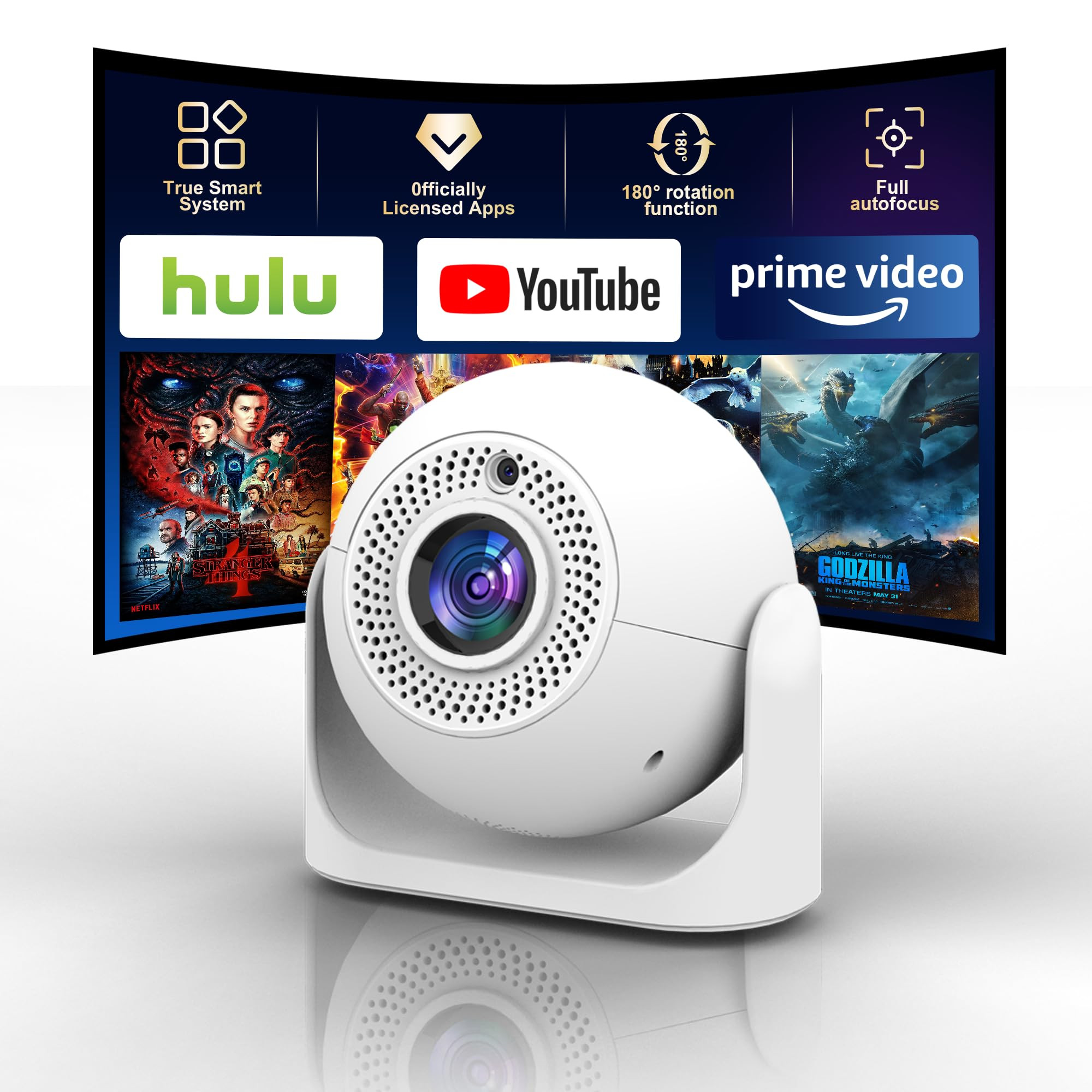 Portable Mini Projector with WiFi and Bluetooth, 1080P Video Movie Projectors for Outdoor, Rotata... | Amazon (US)