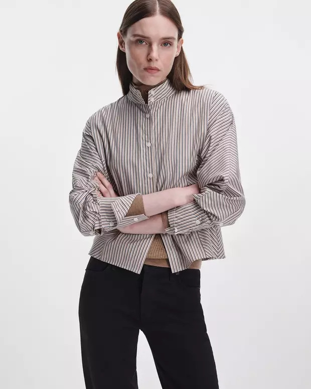 Dustin Striped Poplin Shirt | rag & bone