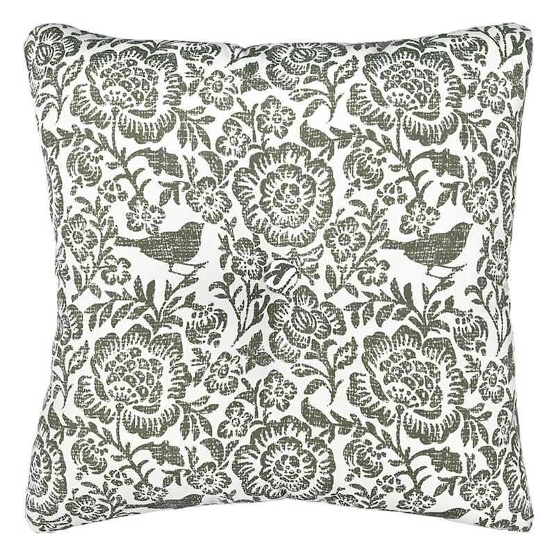 Endive Floral Outdoor Tufted Back Cushion | At Home