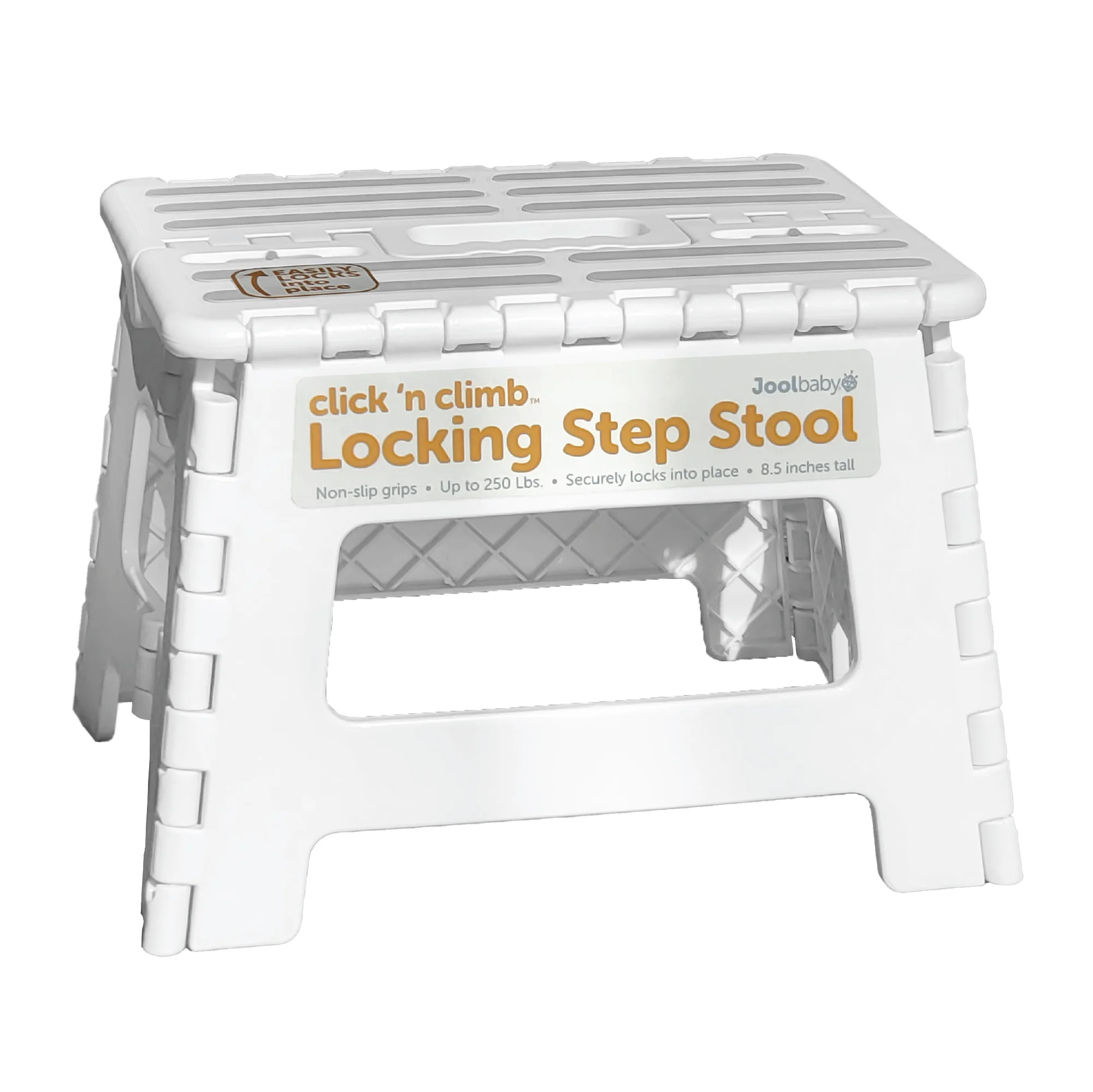Jool Baby Products Click 'N Climb Locking Step Stool, Non-Slip, Carry Handle - White | Walmart (US)