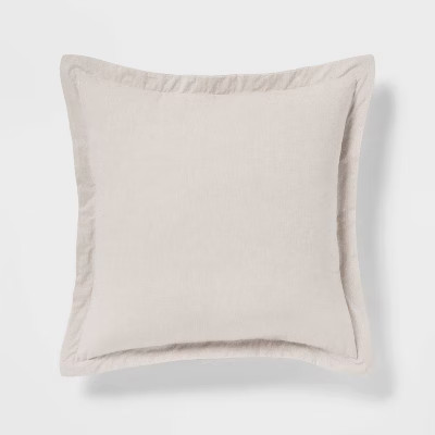 Euro Cotton Linen Blend Chambray Decorative Throw Pillow - Threshold™ | Target