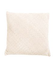 20x20 Genuine Suede Crossweave Pillow | Marshalls