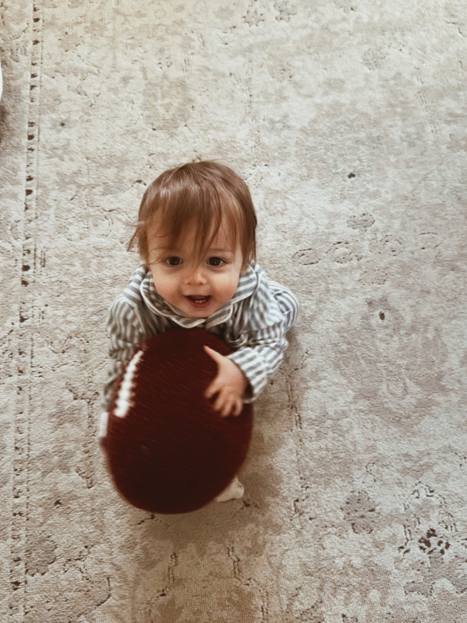 levi’s favorite toy- his soft little sherpa football🥹🏈

#LTKBaby #LTKKids #LTKFamily