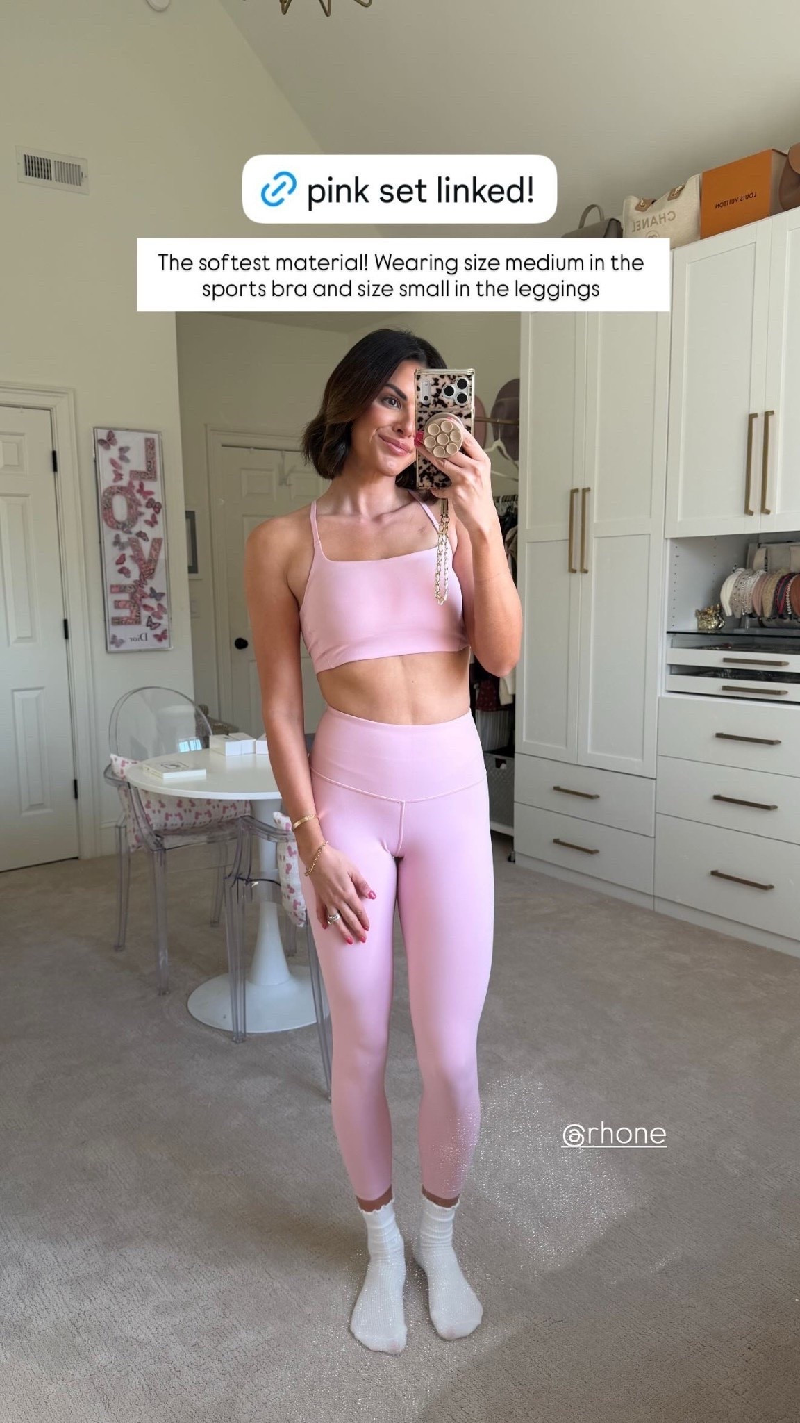 The softest material!! 💗

Wearing size medium in the sports bra and size small in the leggings  @rhone 

workout set, matching set, spring set, Katy Harrell

#LTKActive