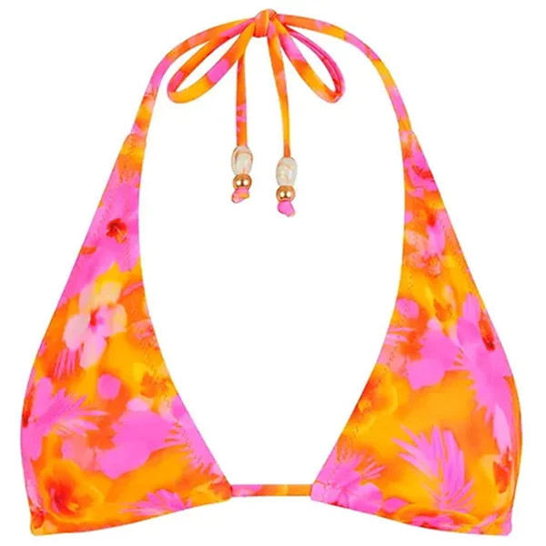 Women's Kulani Kinis Classic Tie Halter Swim Bikini Top Juniors Small Honey Baby | Scheels