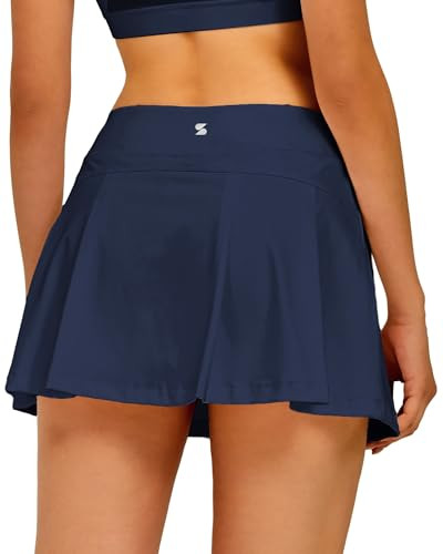 Stelle Women Tennis Skirt Golf Skorts Athletic High Waisted with Pockets Inner Shorts Sport Worko... | Amazon (US)
