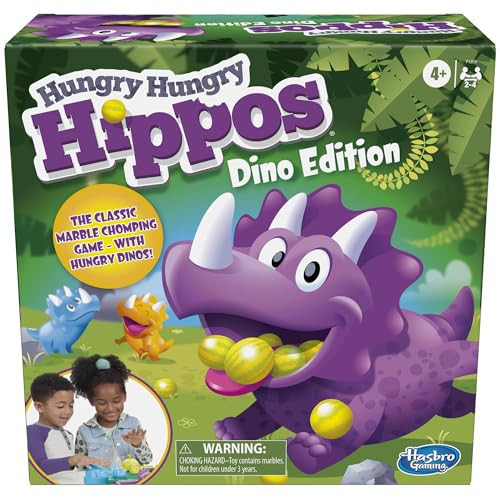 Hasbro Gaming Hungry Hungry Hippos Dino Edition Board Game, Pre-School Game for Ages 4 and Up; for 2 to 4 Players (Amazon Exclusive) | Amazon (US)
