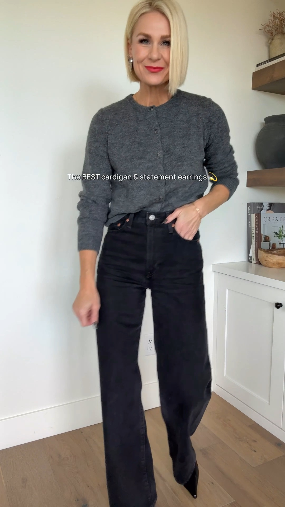 Sweater + jeans on major SALE!
The perfect dark gray cardigan sweater! It’s so soft and has the most flattering fit. Still in stock in all sizes! 
Jeans fits tts— on SALE for $58👍 several denim washes and inseam lengths to shop 

#LTKCyberWeek #LTKHoliday #LTKOver40