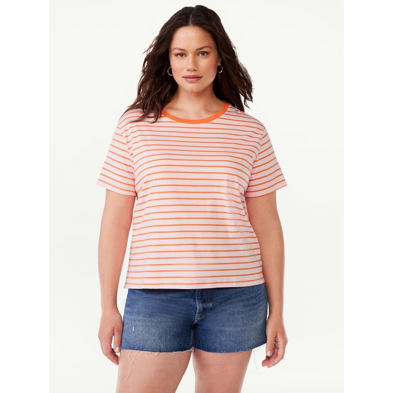 Free Assembly Women's Crop Box Tee with Short Sleeves, Sizes XS-XXXL - Walmart.com | Walmart (US)