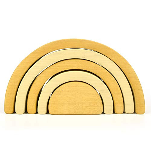 Wooden rainbow arch Montessori preschool Best toy Rainbow stacker classic toy Waldorf baby toys S... | Amazon (US)
