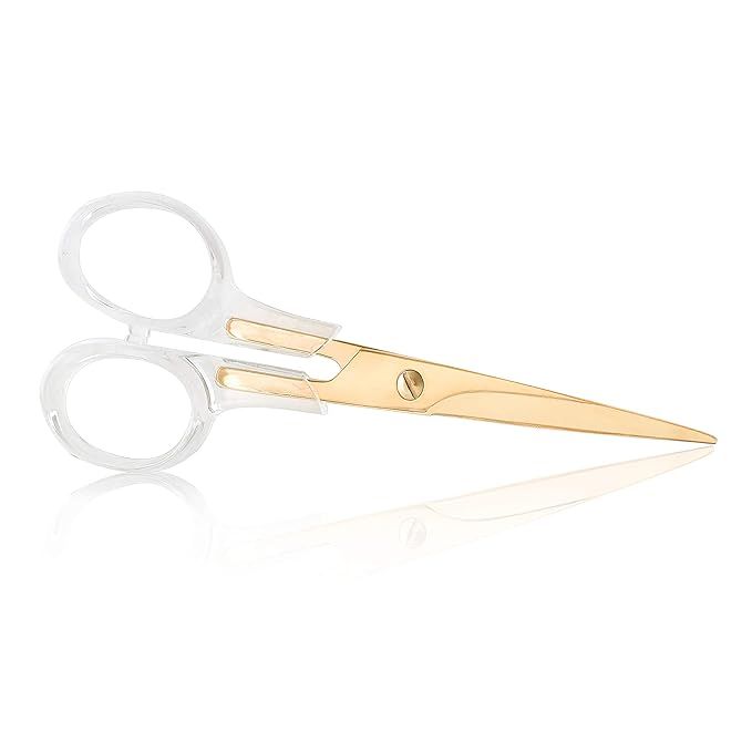 Stylish Acrylic Gold Stainless Steel Premium Multipurpose Scissors 6.5 inches by Sirmedal | Amazon (US)