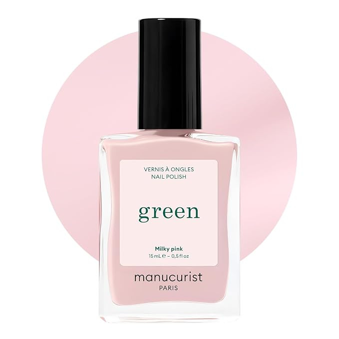 Manucurist Green Quick Dry Nail Polish Milky Pink - Milky Baby Pink Nail Polish - 9-Free, Plant-B... | Amazon (US)
