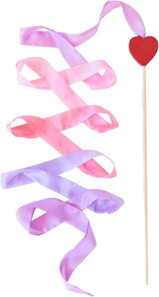 Sarah's Silks - Heart Silk Streamer, Baltic Birch Wood, 100% Real Silk, 8-Foot Long 1-Inch Wide R... | Amazon (US)