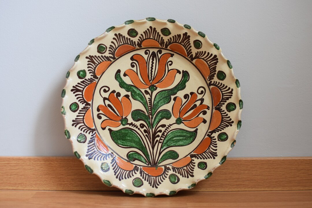 Huge vintage Korond wall plate, Decor folk plate, Antique floral pattern plate, Folklore Hungaria... | Etsy ROW