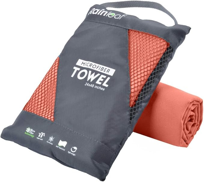 Amazon.com : Rainleaf Microfiber Towel Perfect Travel & Gym & Camping Towel. Quick Dry - Super Ab... | Amazon (US)