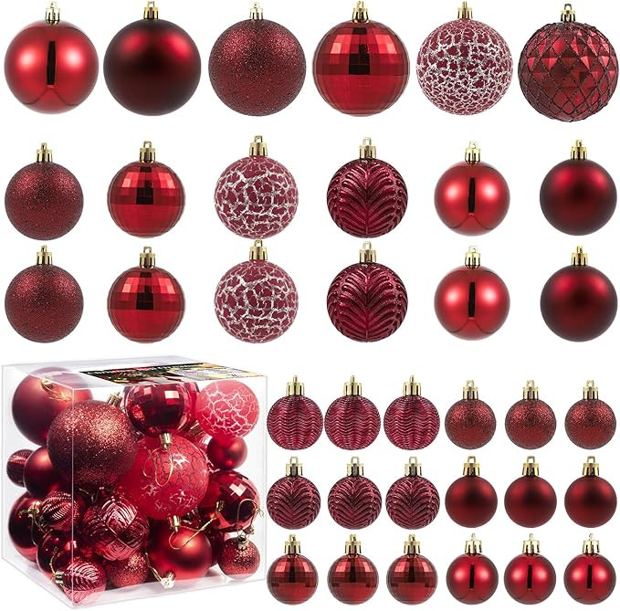 LANGXUN 36pcs Christmas Tree Decorations Balls 2025, Bolas De Navidad - 6pcs 3.2'', 12pcs 2.4'', ... | Amazon (CA)