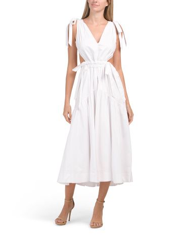 Tie Shoulder Dress With Waist Cut Out | Casual Dresses  | Marshalls | Marshalls