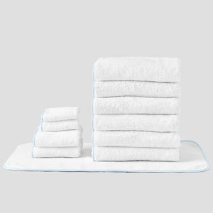 Piped Edge Bathroom Bundle (11 pieces) | Weezie Towels