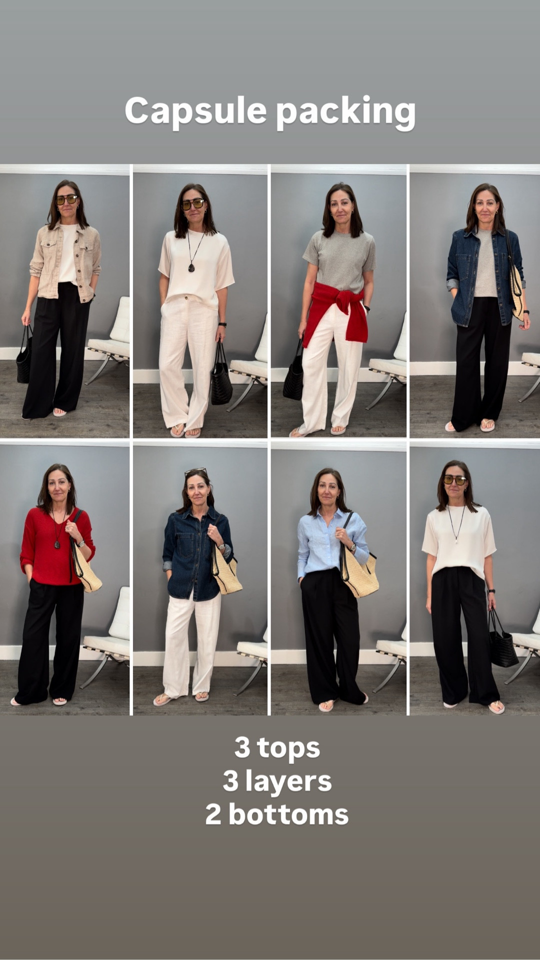 Whilst  I’m very good at travel - packing light is not my strong suit, so I decided to try the tips I’ve seen on here to create multiple looks from a few key pieces. I chose 3 tops, 2 buttons and 3 layers. Here’s how I did x

#LTKstyletip #LTKspring #LTKuk