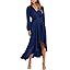 PRETTYGARDEN Women's Fall Dresses Casual Long Sleeve Wrap V Neck Maxi Dress Ruffle High Low Weddi... | Amazon (US)