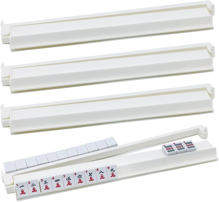 Mahjong Racks with Pushers, 4PCS Clear Acrylic Mah jongg Pushers and Racks/Trays, Modern American... | Amazon (US)