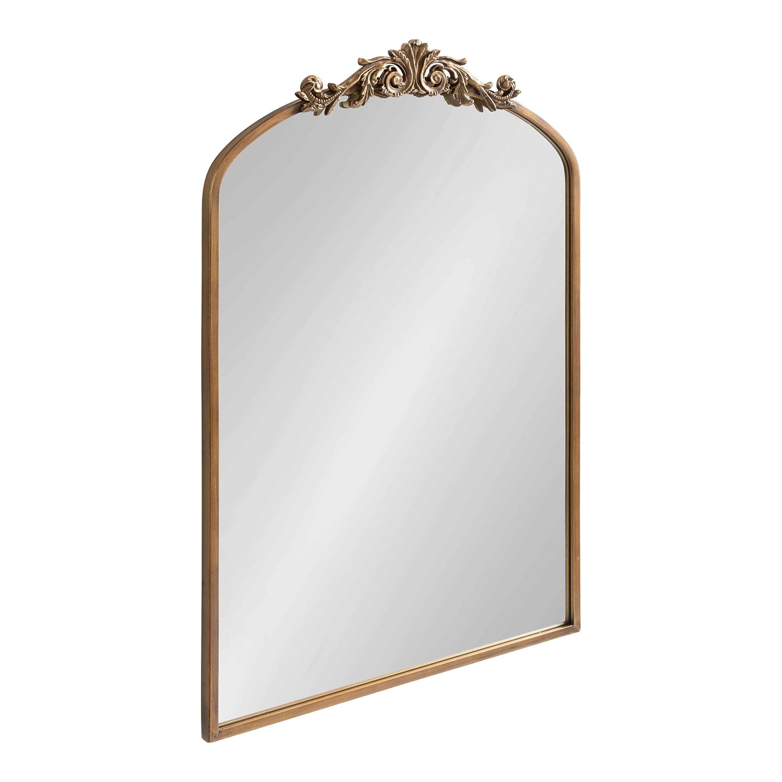 Kate and Laurel Arendahl Traditional Arch Mirror, 24 x 36, Antique Gold, Baroque Inspired Wall De... | Amazon (US)