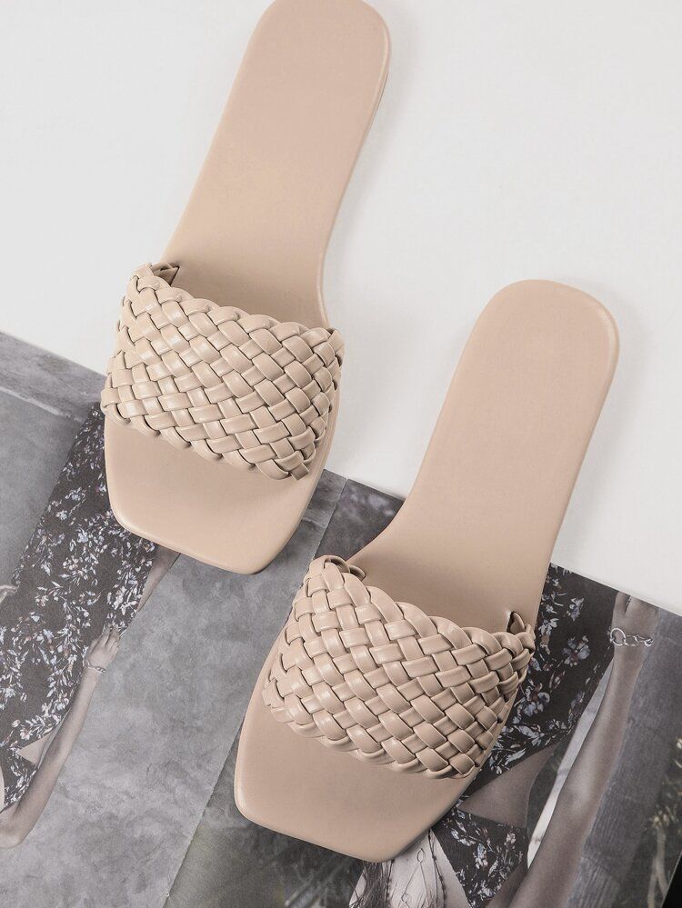 Braided Vegan Leather Slipper Sandals | SHEIN