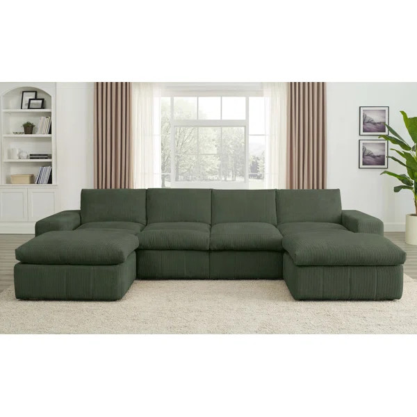 Tondreau 6 - Piece Corduroy Sectional | Wayfair North America