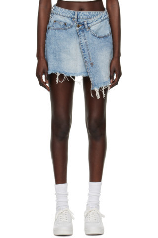 Ksubi - Blue Rap Denim Miniskirt | SSENSE