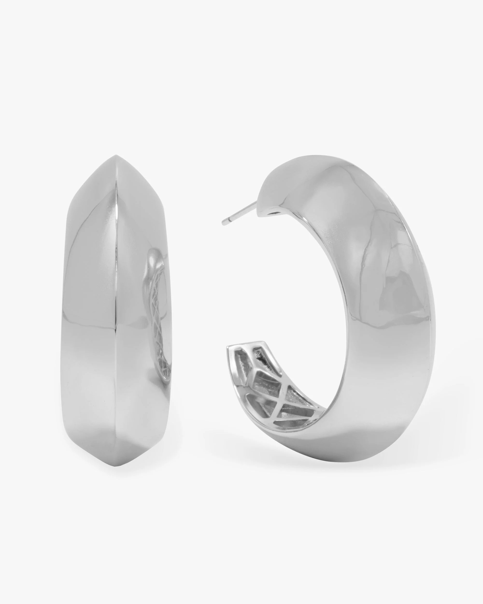 Thick Ass Hoops 1.5" - Silver | Melinda Maria