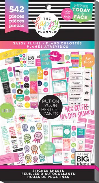 Value Pack Stickers - Sassy Plans | The Happy Planner