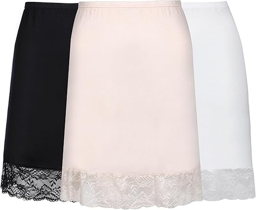 3 Pieces Half Slips for Under Dresses Lace Half Slip Dress for Women with Short Lace Trim Above K... | Amazon (US)